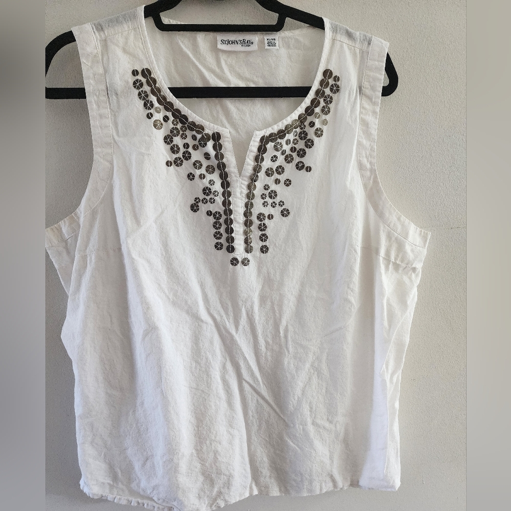 St Johns Bay Cotton Tank Blouse